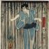 Ichikawa Kodanji IV as the ghost of Hōkaibō (法界坊ぼうこん) from the play <i>Sumida River Ghost Story</i> (<i>Kaidan Sumidagawa</i> - 怪談隅田川) - this is the right-hand panel of a diptych