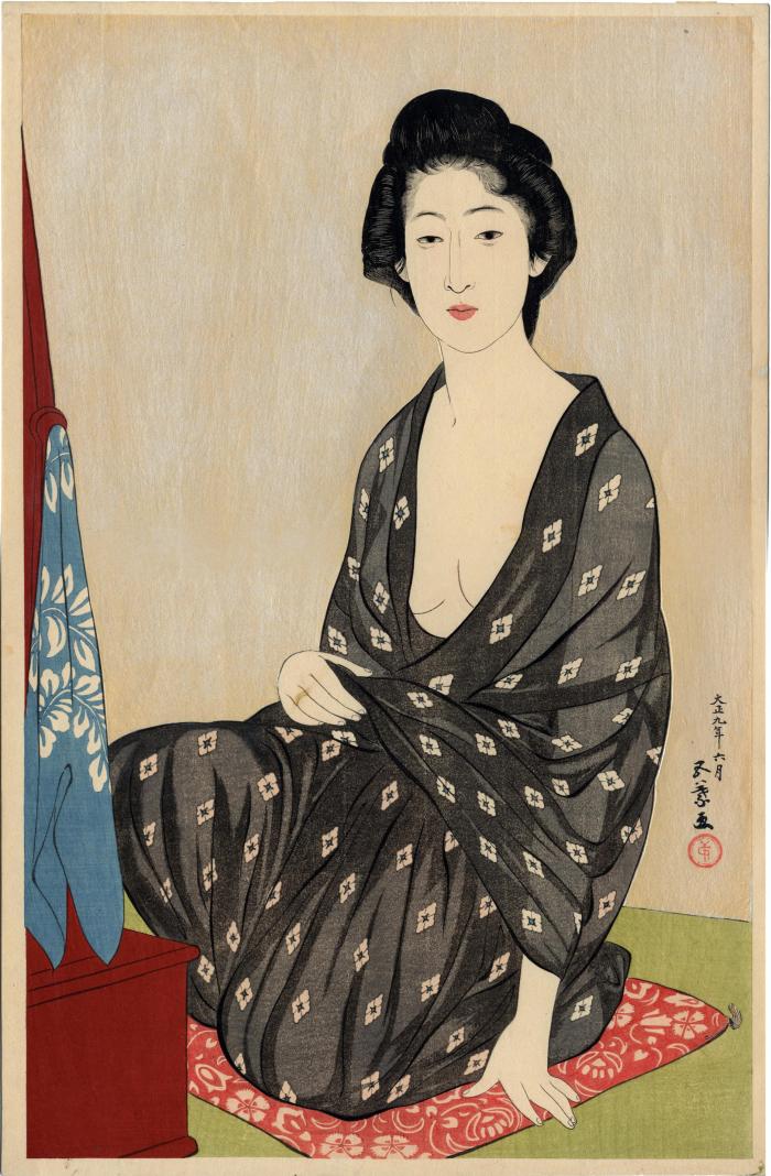 Woman in a summer kimono (<i>Natsui no onna</i> - 夏衣の女)