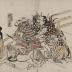 Mega Magosaburō Nagamune [妻鹿孫三郎長宗] at Battle of Tōji [束寺] number 3 (三 in the lower right) - from an untitled warrior series by Okumura Masanobu