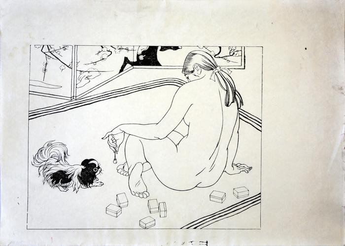 Sound of a Bell (Suzu no Ne - 鈴の音) key block from the series <i>Ten Types of Female Nudes</i> (<i>Rajo jūsshu</i> - 裸女十種)